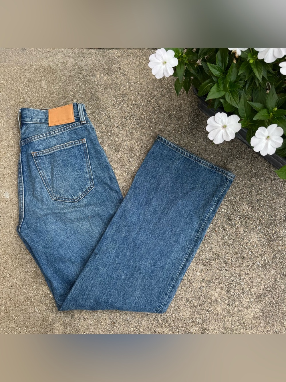 Denim Forum High Rise Wide Leg Jeans Size 25